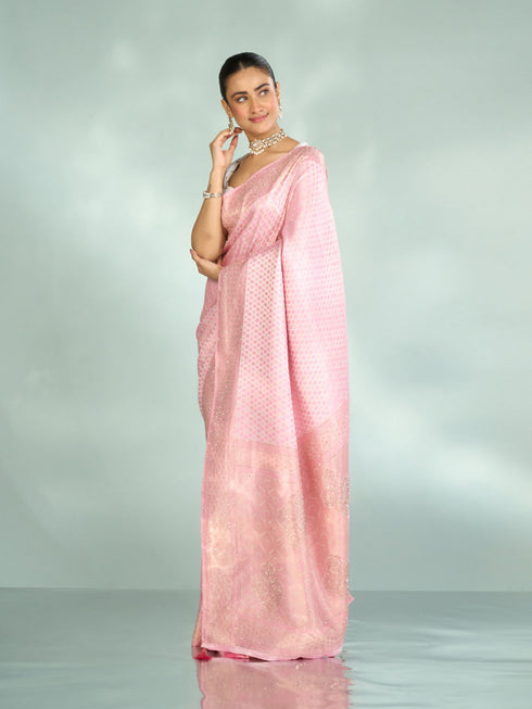 Mohey Light Pink Elegance Saree
