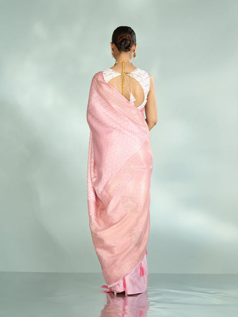 Mohey Light Pink Elegance Saree