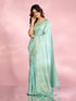 Mohey Lustrous Light Blue Silk Saree