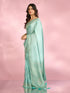 Mohey Lustrous Light Blue Silk Saree