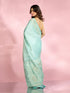 Mohey Lustrous Light Blue Silk Saree