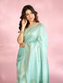 Mohey Lustrous Light Blue Silk Saree