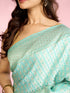 Mohey Lustrous Light Blue Silk Saree