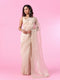 Mohey Enchanting Organza Cream Saree