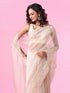 Mohey Enchanting Organza Cream Saree