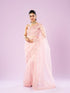 Mohey Transcendent Pink Organza Saree