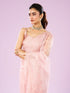 Mohey Transcendent Pink Organza Saree