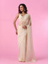 Mohey Iridescent Cream Organza Elegance Saree