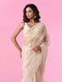 Mohey Iridescent Cream Organza Elegance Saree