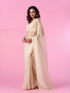 Mohey Iridescent Cream Organza Elegance Saree