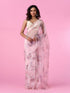 Mohey Organza Enchantment Light Pink Saree
