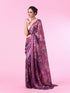 Mohey Purple Organza Blossom Saree
