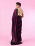 Mohey Wine Organza Cocktail Saree