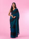 Mohey Elegant Teal Blue Organza Saree