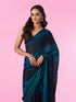 Mohey Elegant Teal Blue Organza Saree