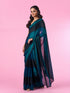 Mohey Elegant Teal Blue Organza Saree