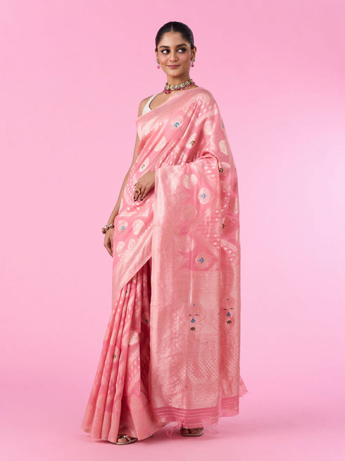 Mohey Pink Elegance Saree