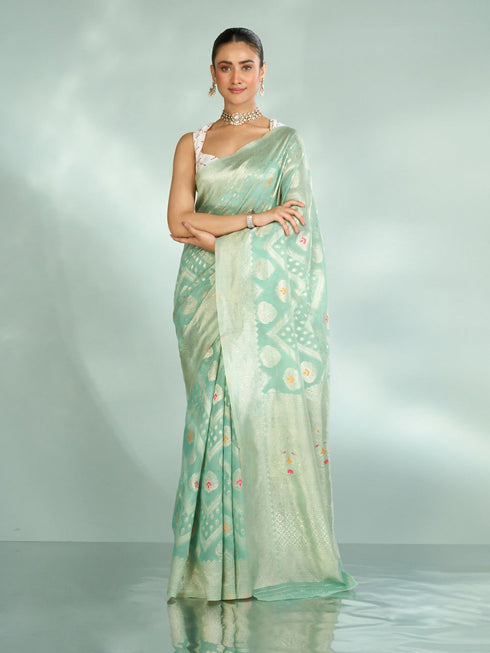 Mohey Serene Sea Green Saree