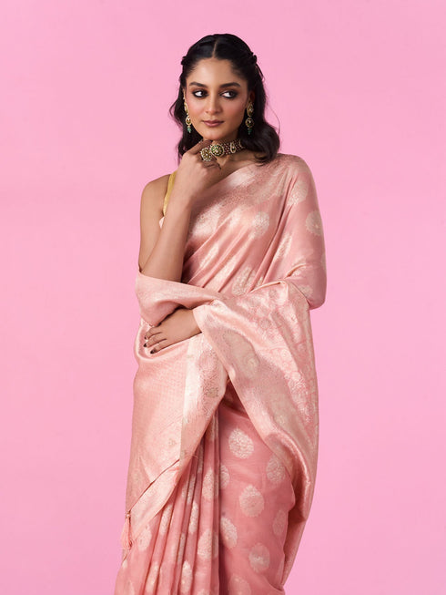 Mohey Radiant Pink Elegance Saree