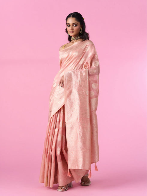 Mohey Radiant Pink Elegance Saree