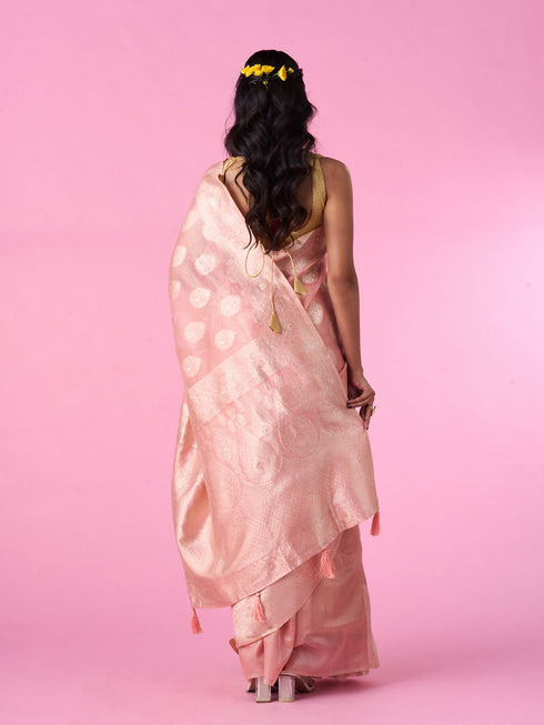 Mohey Radiant Pink Elegance Saree