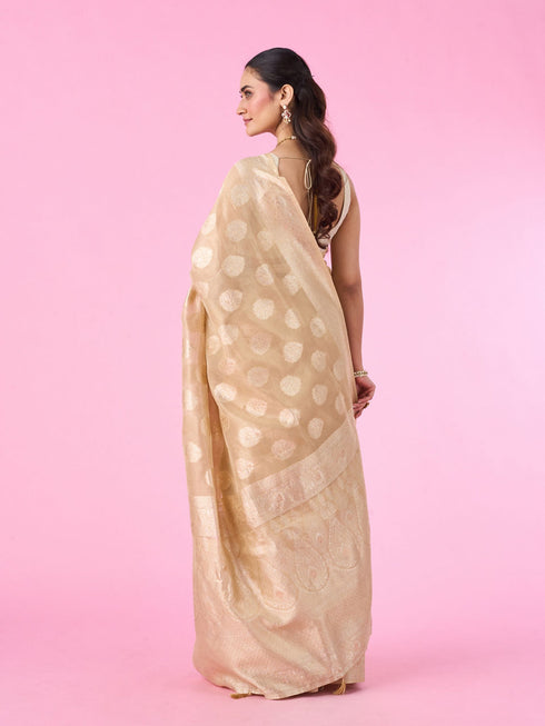 Mohey Beige Elegance Saree