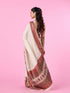 Mohey Classic Cream Elegance Banarasi Saree