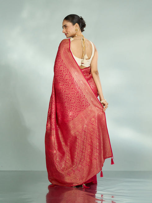 Mohey Ravishing Pink Saree