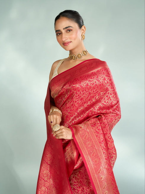 Mohey Ravishing Pink Saree
