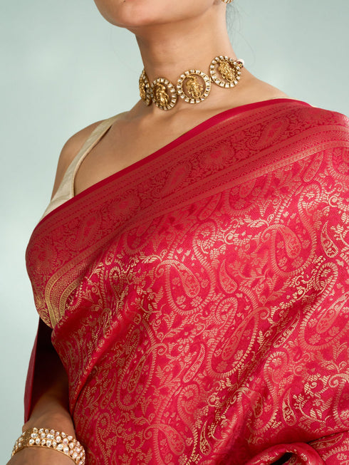 Mohey Ravishing Pink Saree