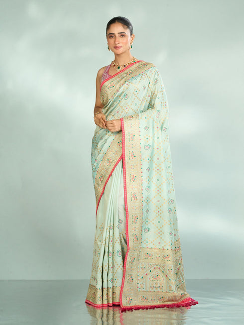 Mohey Sea Green Festive Saree
