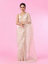 Mohey Fawn Elegance Organza Saree