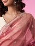 Mohey Pink Organza Saree