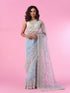 Mohey Radiant Light Blue Organza Saree