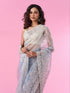 Mohey Radiant Light Blue Organza Saree