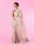 Mohey Enchanting Fawn Organza Saree