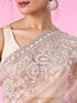 Mohey Enchanting Fawn Organza Saree