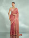 Mohey Dusty Pink Organza Saree