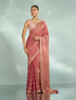 Mohey Dusty Pink Organza Saree