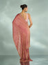 Mohey Dusty Pink Organza Saree