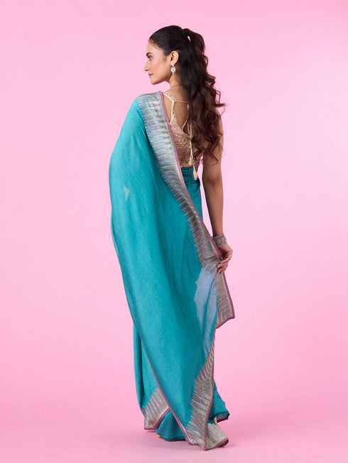 Mohey Aqua Elegance Saree