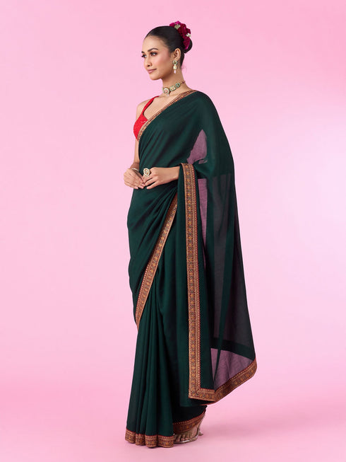 Mohey Emerald Elegance Saree