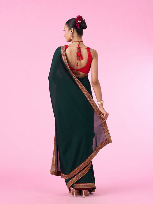 Mohey Emerald Elegance Saree