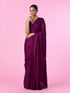 Mohey Wine Satin Elegance Saree