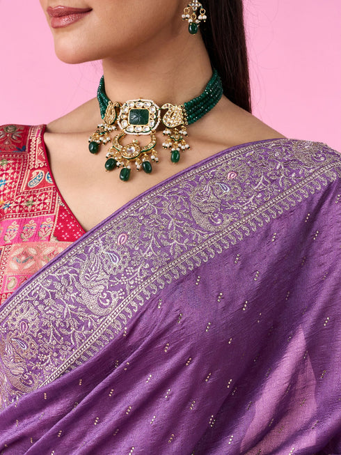 Mohey Lavish in Lavender Saree