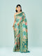 Mohey Rama Green Banarasi Saree