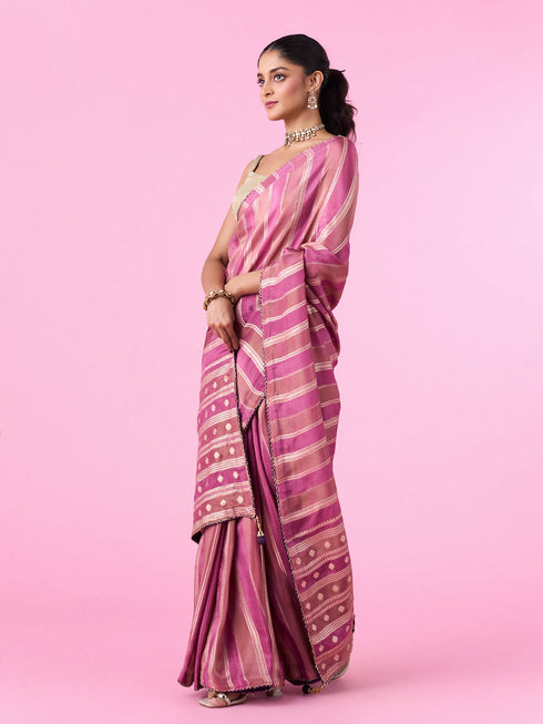 Mohey Purple Elegance Saree