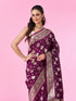 Mohey Wine Color Gifting Saree