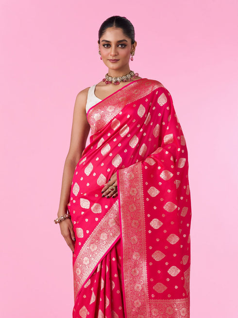 Mohey Pink Elegance Saree