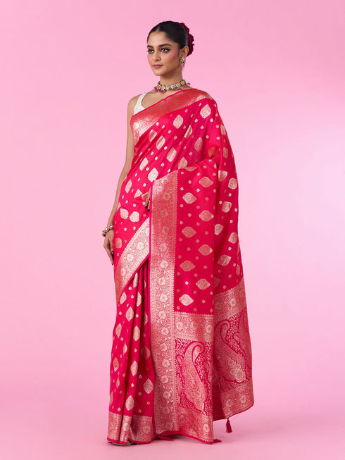 Mohey Pink Elegance Saree